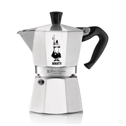 Bialetti Moka Express 6 Cup Stovetop Coffee Maker Silver
